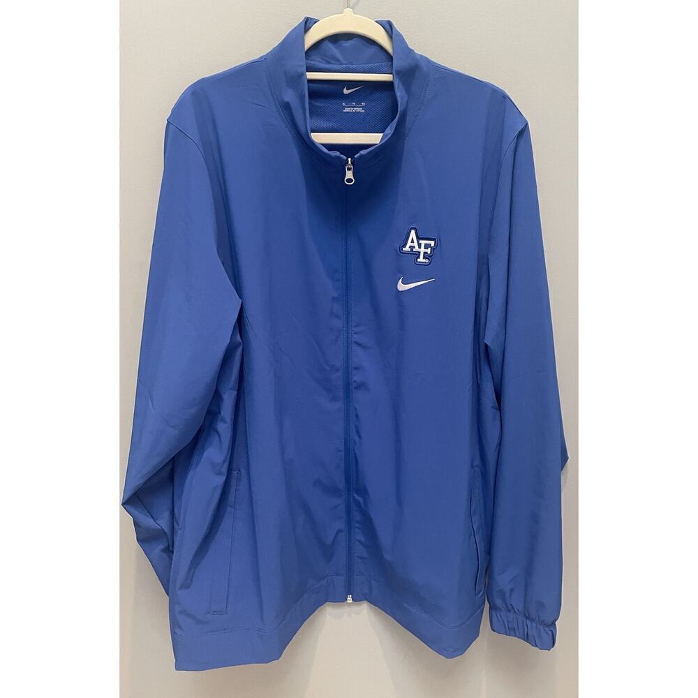 Nike AF Full Zip Windbreaker Jacket Mens XL Blue RN 56323 CA 05553
